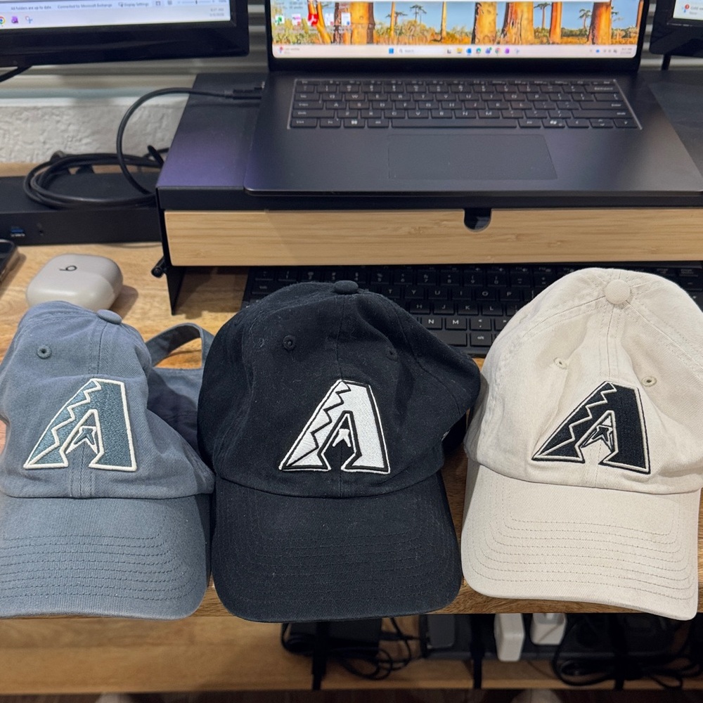 Set of Three AZ Diamondback hats